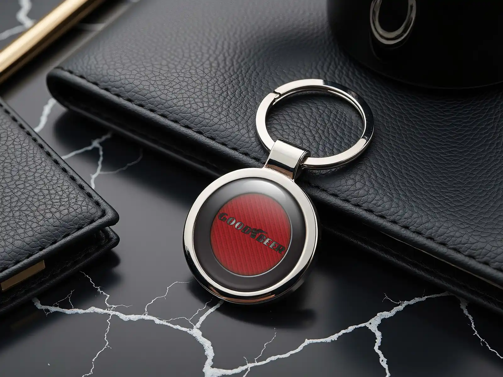 Picture Keychain Photo Metallic Style